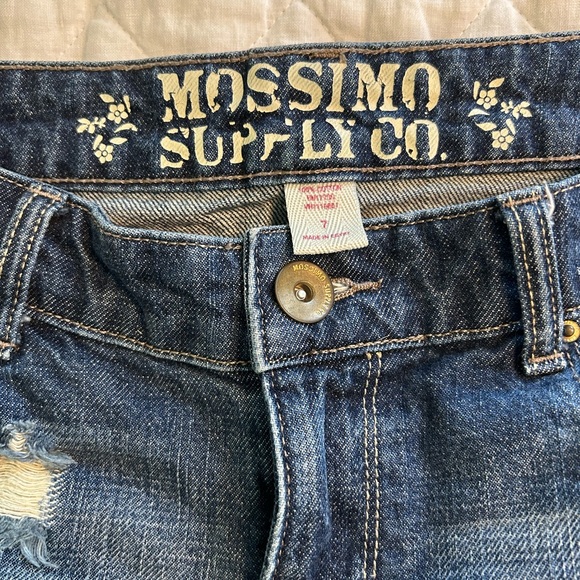 Mossimo Supply Co. Distressed Denim Mini Skirt - Dark Blue - Picture 3 of 5